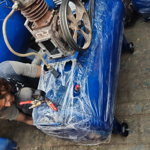 Local air compressor for bike punckture shop