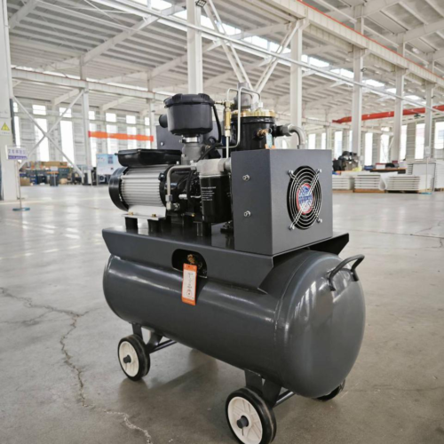 Screw type with tank air compressor